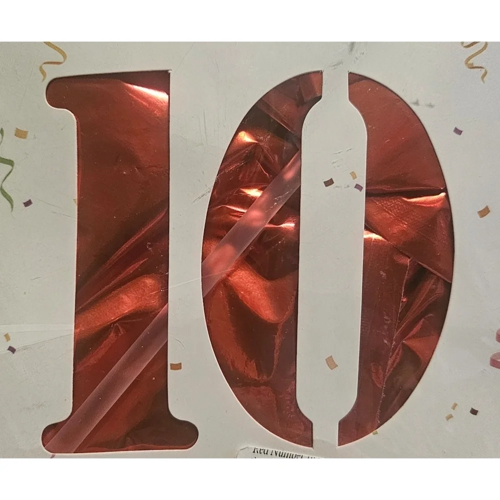 NEW Number 10 Foil Balloon